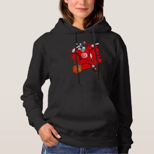 Pull À Capuche Dabbing French Bulldog Tunisia Basketball Fan Jers
