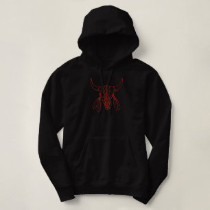 Pull À Capuche Danse du fantôme rouge Buffalo ligne hoodie noir
