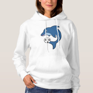 Pull À Capuche Dauphin comme joueur de football avec balle de foo