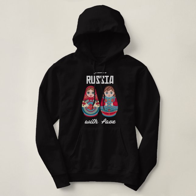 Pull À Capuche De Russie avec amour Matryoshka Souvenir Nesting (Design devant)