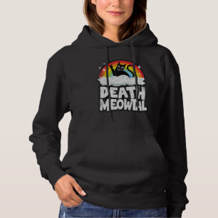 Pull À Capuche Death Meowtal Chat Arc-en-ciel Retro Enfants Goth