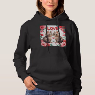 Pull À Capuche Des chatons amoureux un amour doux