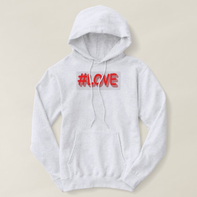 Pull À Capuche Design d'expression mignon "#LOVE". Commandez dès  (Design devant)