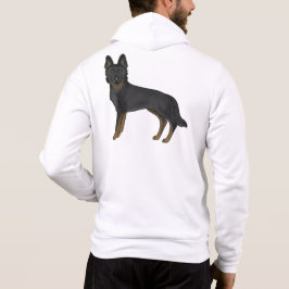 Pull À Capuche Dessin de Berger Allemand Bi-Noir Dessin de Chien 