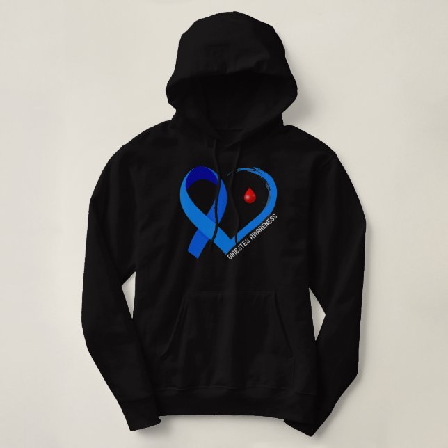 Pull À Capuche Diabetes Awareness Warrior Gift (Design devant)