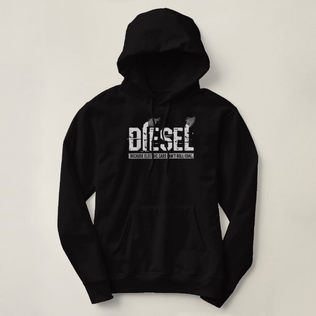 Pull À Capuche Diesel parce que les voitures électriques ne peuve (Design devant)