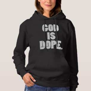 Pull À Capuche Dieu est Dope Jésus Christ Religieux Christian Cat