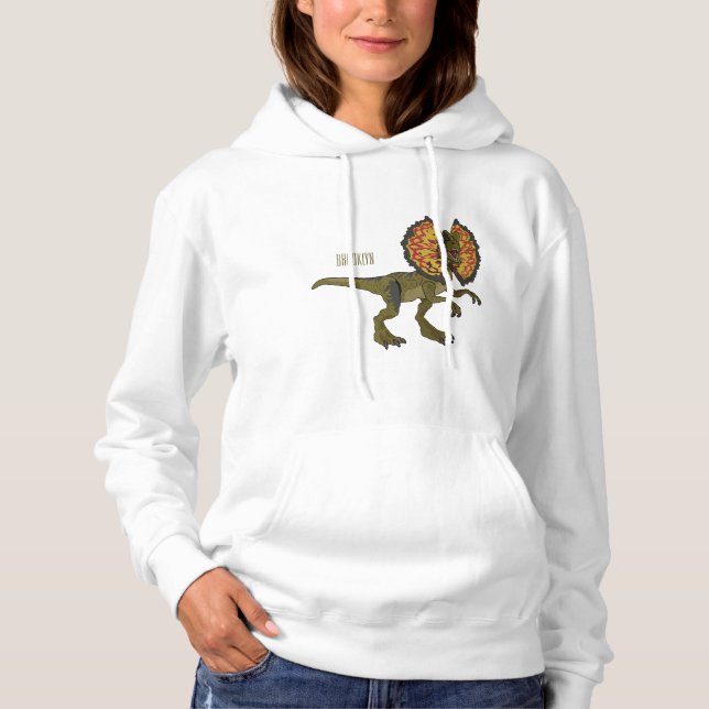 Pull À Capuche Dilophosaurus dessin animé (Devant)