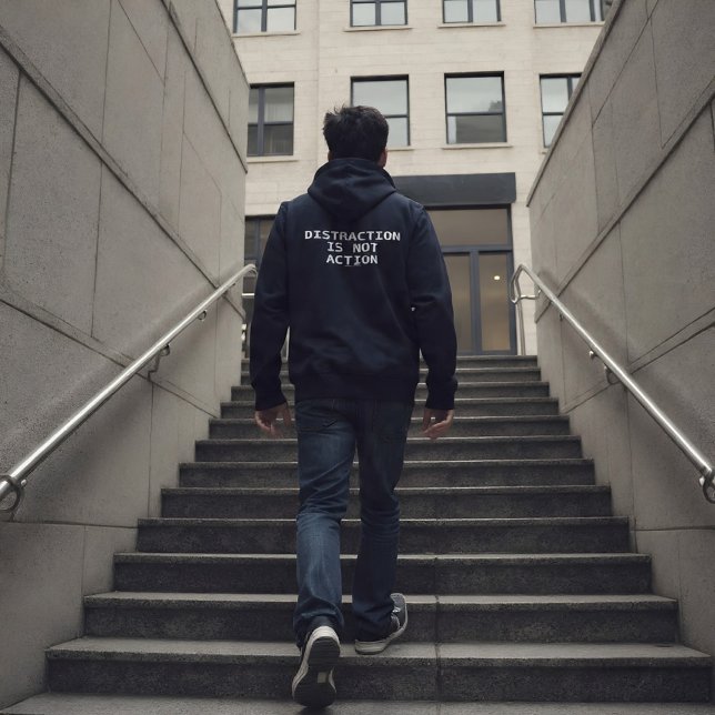 Pull À Capuche Distraction Is Not Action (Créateur téléchargé)