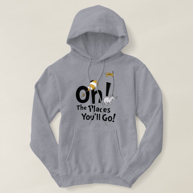 Pull À Capuche Dr. Seuss | Oh, les endroits où tu vas ! Rétro (Design devant)