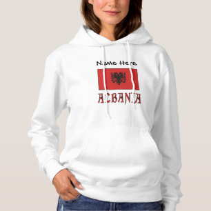 Pull À Capuche Drapeau albanais personnalisé d'Albanie