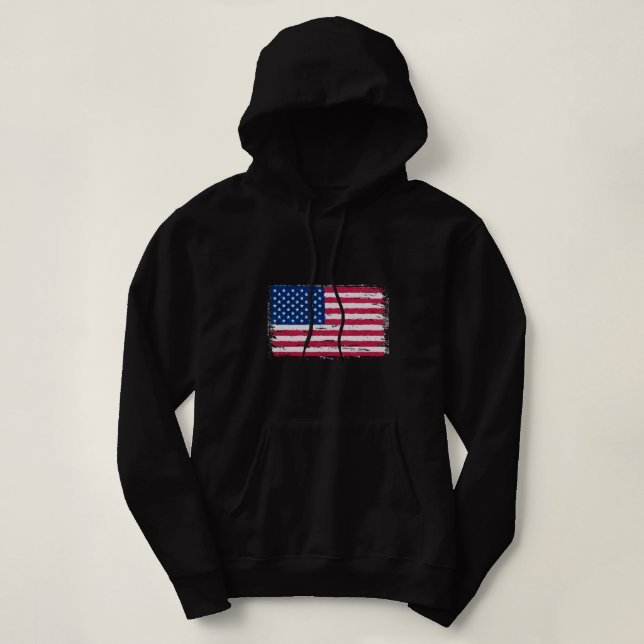 Pull À Capuche Drapeau américain (Design devant)