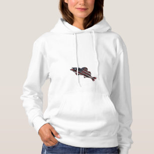 Pull À Capuche Drapeau américain avec pêche 🎣 T-shirt