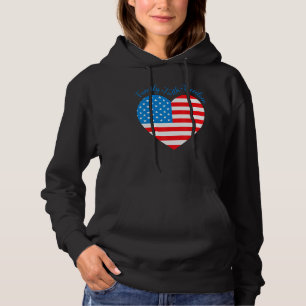 Pull À Capuche Drapeau Américain Cœur Foi Famille Liberté 4 Juill