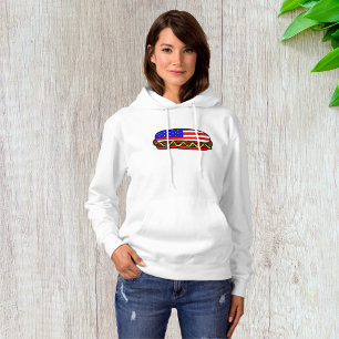 Pull À Capuche Drapeau américain patriotique Hot Dog