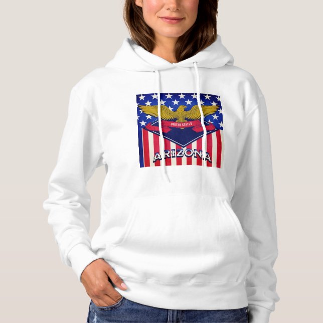 Pull À Capuche Drapeau Arizona USA (Devant)