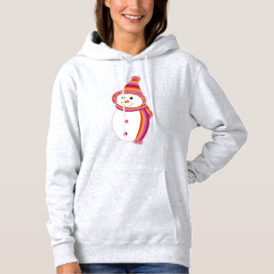 Pull À Capuche Drapeau communautaire lesbienne Snowman Snowperson