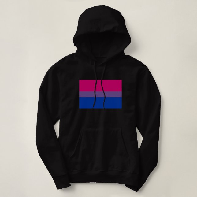 Pull À Capuche Drapeau de fierté bisexuel (Design devant)