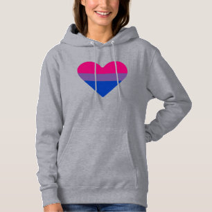 Pull À Capuche Drapeau de fierté bisexuel cœur