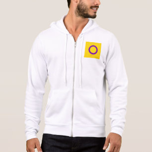 Pull À Capuche Drapeau de fierté intersexe de SlipperyJoe's fond