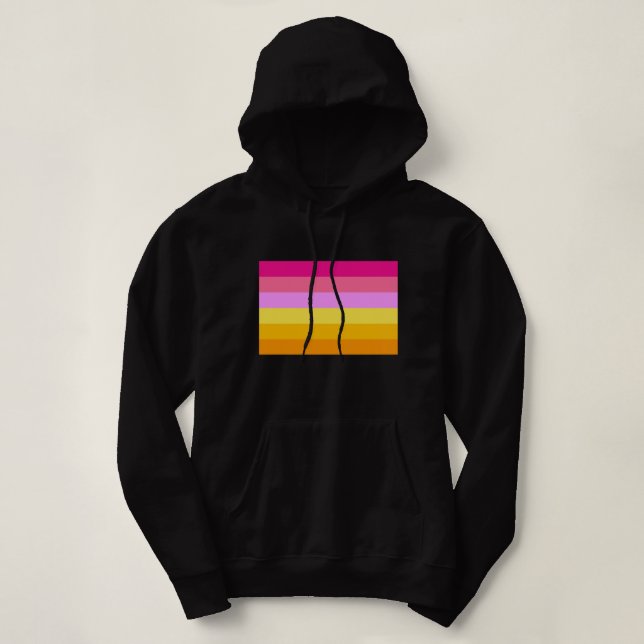 Pull À Capuche Drapeau de fierté lesbienne (Aube) (Design devant)