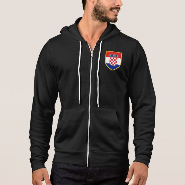 Pull À Capuche Drapeau de la Croatie Bras (Devant)