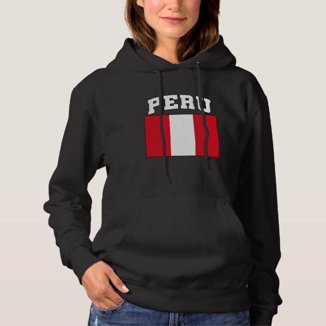 Pull À Capuche Drapeau du Pérou Fière diaspora péruvienne Peuple  (Devant)