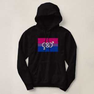 Pull À Capuche Drapeau du symbole de la fierté bisexuelle