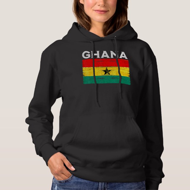Pull À Capuche Drapeau Ghana Vintage (Devant)