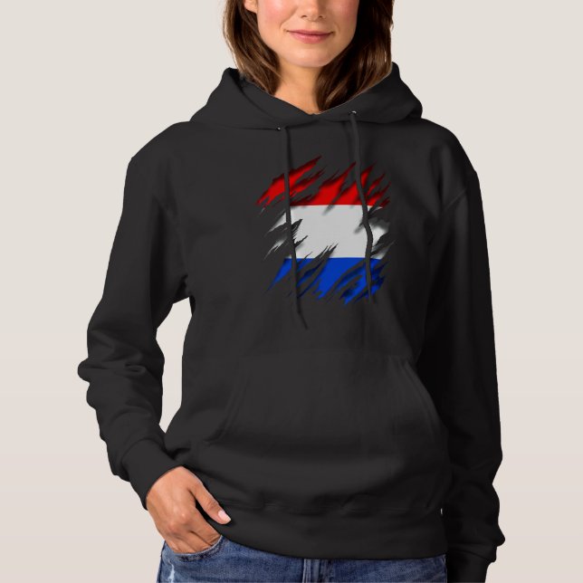 Pull À Capuche Drapeau hollandais Pays-Bas (Devant)