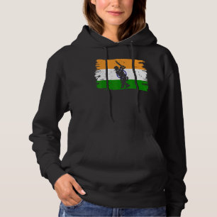 Pull À Capuche Drapeau Indien Des Joueurs De Cricket Drapeau De L