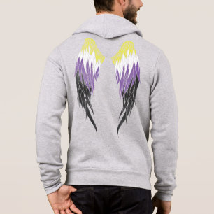 Pull À Capuche Drapeau non binaire - Anges