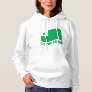 Pull À Capuche Drapeau ondulé espéranto + texte et zamenhof,