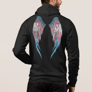 Pull À Capuche Drapeau transgenre - Halo - Ailes
