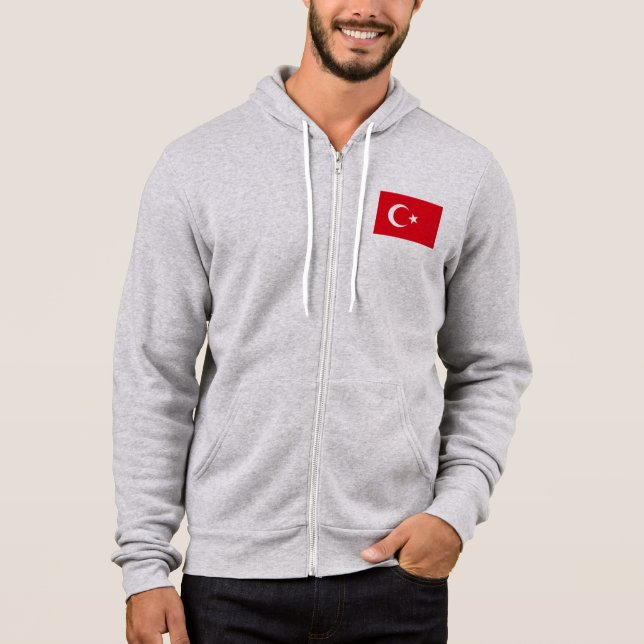 Pull À Capuche Drapeau Türkiye - Turquie (Devant)
