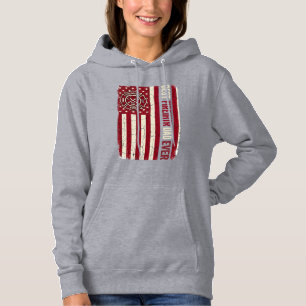 Pull À Capuche Drapeau vertical vintage papa pompier
