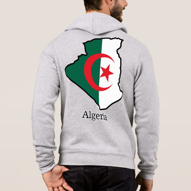 Pull À Capuche Drapeaux et pays Algérie (Dos)