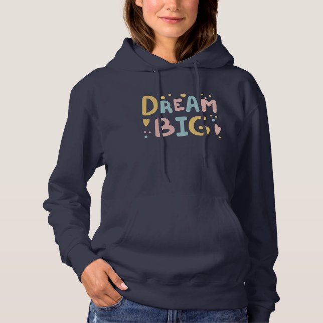 Pull À Capuche Dream Big Pastel Hearts (Devant)