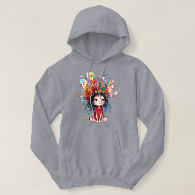 Pull À Capuche DreamBloom : Colorez votre esprit (Design devant)
