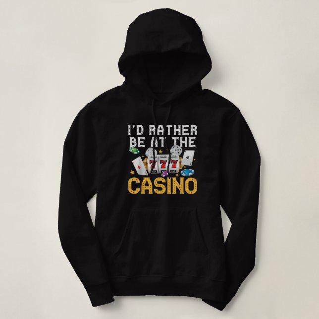 Pull À Capuche Drôle Casino Jeu Art Hommes Femmes Las Vegas Fente (Design devant)