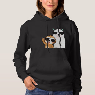Pull À Capuche Drôle Llama Sloth Portant des lunettes de soleil