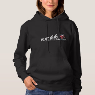 Pull À Capuche Drôle Ski Evolution Red Suit Illustration