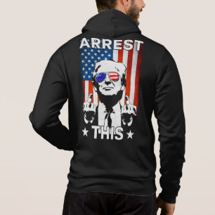 Pull À Capuche Drôle Trump arrête ce drapeau américain Trump 2024