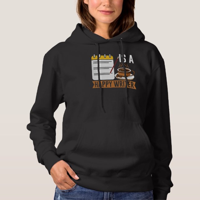 Pull À Capuche Écriture Pour Auteurs Et Écrivains 10 (Devant)
