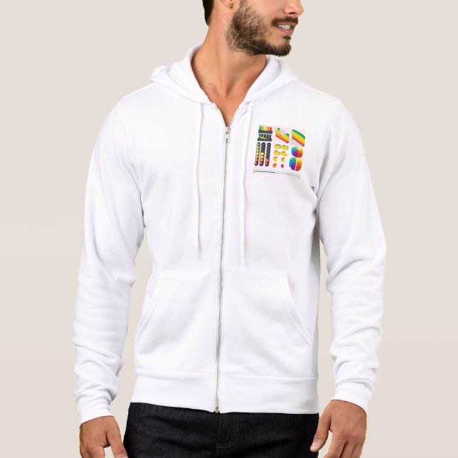 Pull À Capuche Éléments d'infographie et visualisation de données (Devant)