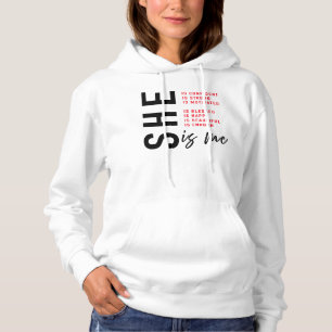 Pull À Capuche ELLE Est Moi – Typographie D'affirmation Empowerin