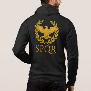 Pull À Capuche Emblème de l'aigle romain SPQR – Aigle doré et lau