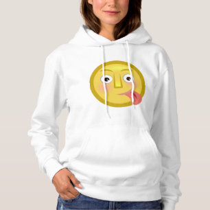 Pull À Capuche Émoticône Langue Dehors Visage Rigolo Niais