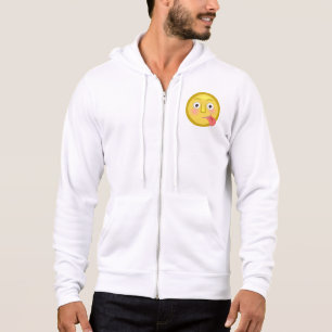 Pull À Capuche Émoticône Langue Tirée Drôle Visage Rigolo