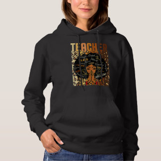 Pull À Capuche Empreinte de léopard Black Smart Enseignant Afro L